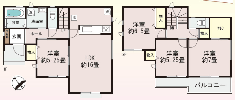 【ハートフルタウン】宇都宮市御幸ヶ原町の間取り|〇A号棟間取図〇
【4LDK+WIC】