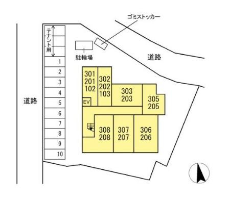 ヒルサイドの区画図