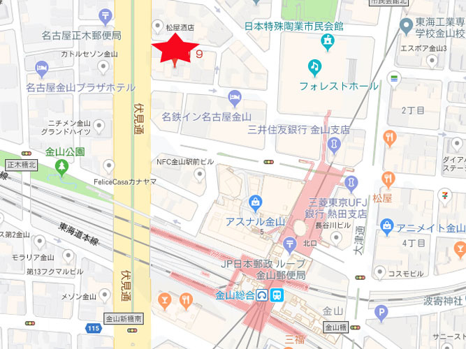 ミズノビルの地図