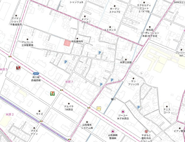 米子市米原7丁目の地図