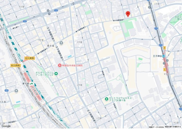 リヨンドール東十条の地図