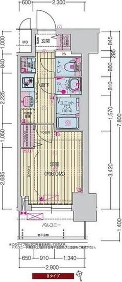 プレサンスTHE大須観音の間取り