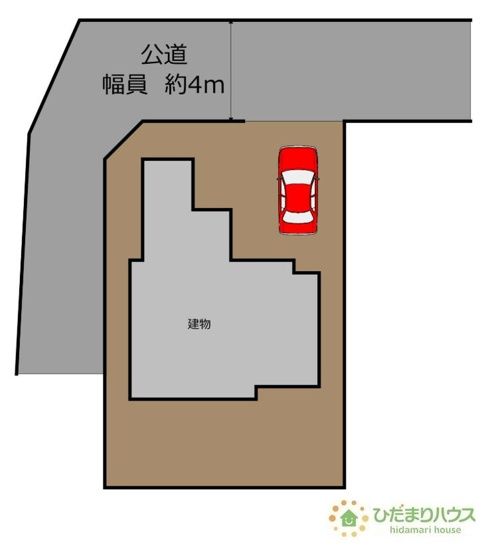 【区画図】 | 牛久市田宮町　中古戸建 | 角地につき陽当たり風通し良好！