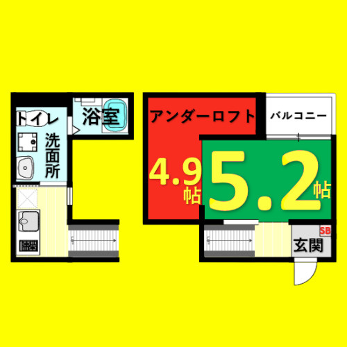 Oence　港東通(オーエンスコウトウドオリ)　名古屋市賃貸　仲介手数料無料の間取り