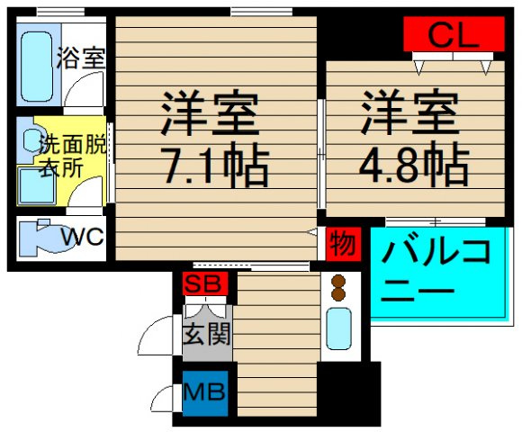 アモーレ本町ウエストの間取り