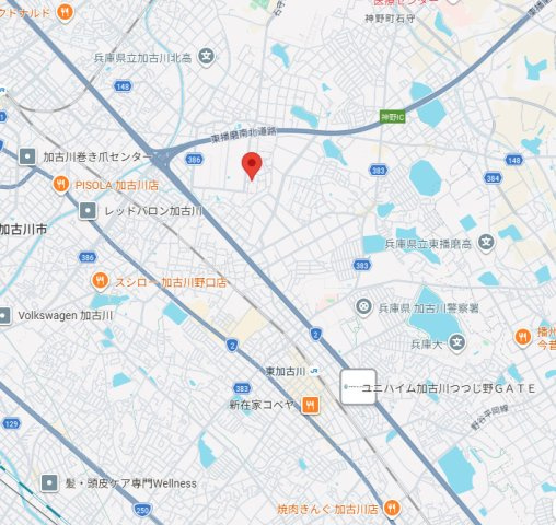 加古川市野口町水足（全2）土地　2号地の地図