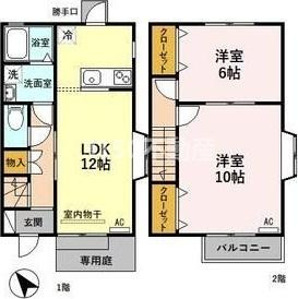 カーサ石原瀬　Ⅰの間取り
