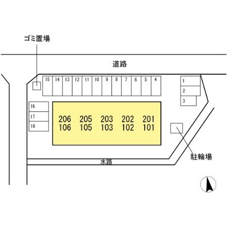 エクシード中尾の区画図
