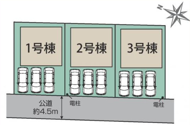 【仲介手数料無料】狭山市水野　全３棟　２号棟　狭山市の不動産なら西武ハウジングの区画図