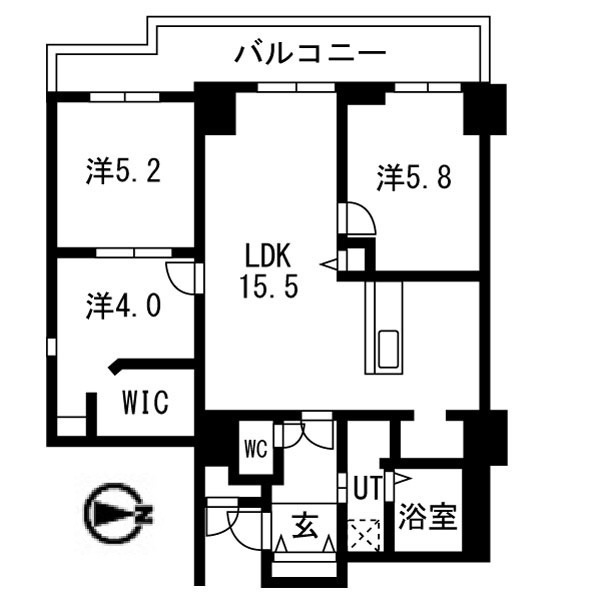 シティコート目黒4号棟の間取り