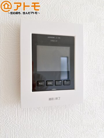 【防犯設備】 | 島田市稲荷第6　新築戸建　全1棟 | TVモニター付きインターホンは訪問者を確認することができて、防犯性に優れています♪