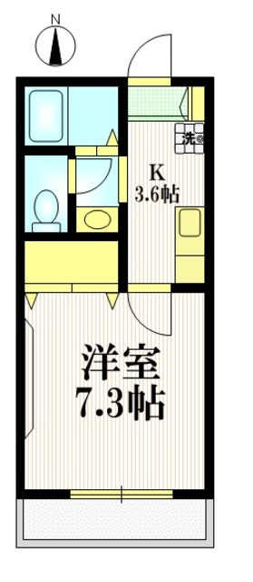 メイプルリーフの間取り|【間取り】　南向き