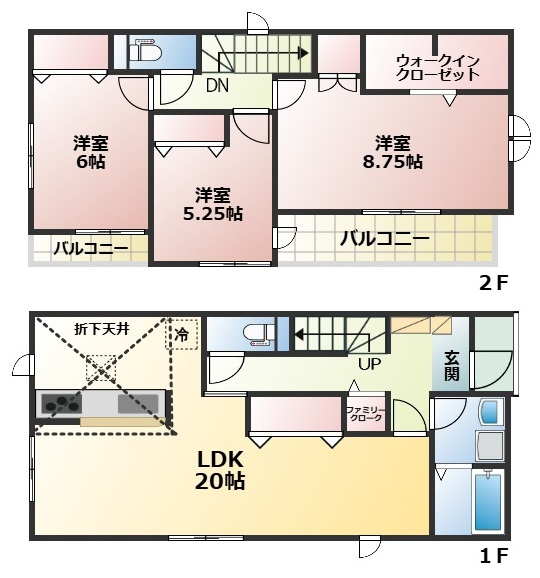 高浜市神明町2期　新築戸建＜4号棟＞の間取り|3LDK＋WIC