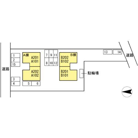 リッツハウス新堀　A棟の区画図