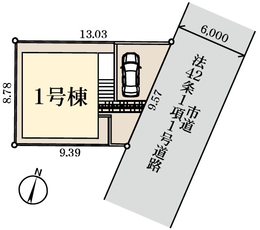 千葉市若葉区西都賀１丁目の区画図