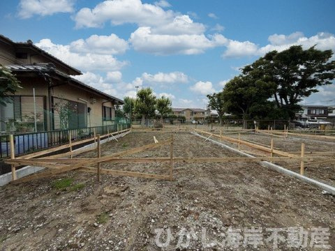 茅ケ崎辻堂元町５丁目　新築戸建　全３棟の外観|6月19日撮影　建築中　現地外観