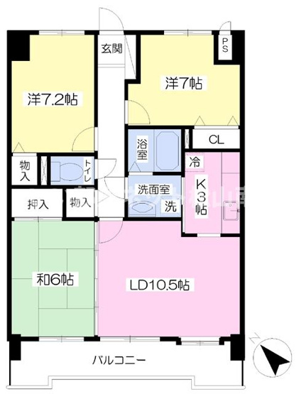 【間取り】 | ＡＣＴＹ梅本Ⅱ