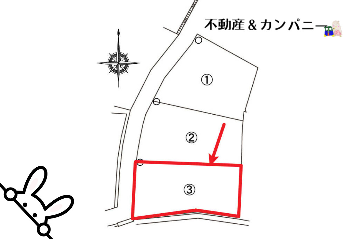 南高井町のおトチ3号地　松山市南高井町売土地の土地図