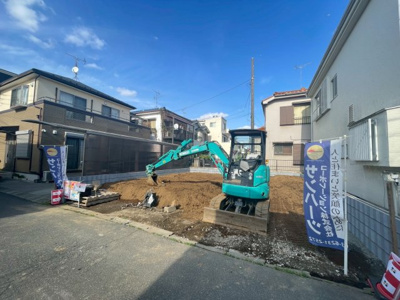 【前面道路含む現地写真】 | 越谷市大間野町新築戸建て
