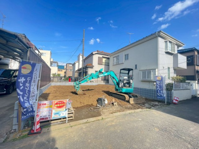 【前面道路含む現地写真】 | 越谷市大間野町新築戸建て