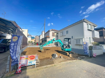 【前面道路含む現地写真】 | 越谷市大間野町新築戸建て
