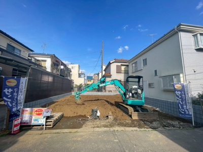 【前面道路含む現地写真】 | 越谷市大間野町新築戸建て