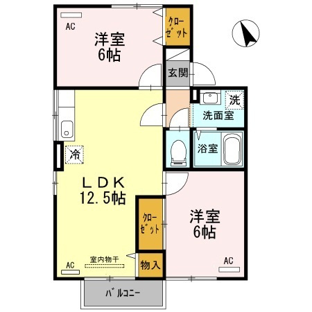 【間取り】 | セジュールクリアA棟