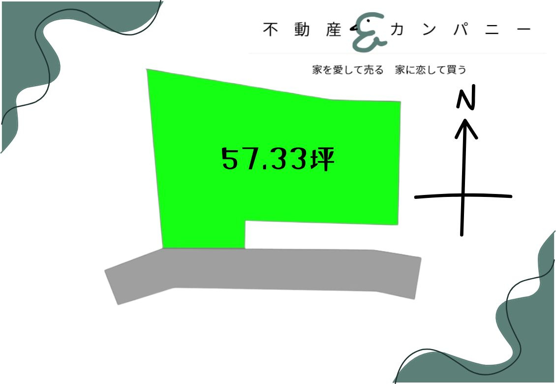 上野町のおトチ1号地　松山市上野町売土地の土地図