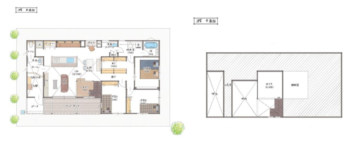 【中古戸建】足利市若草町の間取り|■間取り図｜敷地面積：330.00㎡（約99.89坪）建物面積：119.24㎡（約36.06坪）