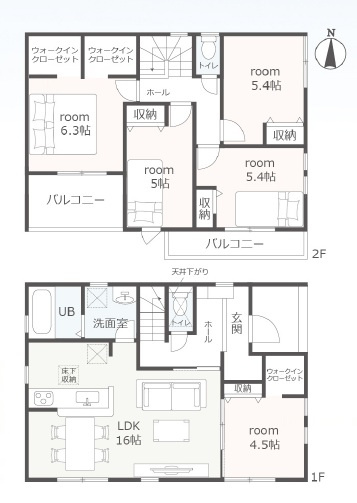 【間取り】 | 富士市大淵　新築戸建て　5号棟