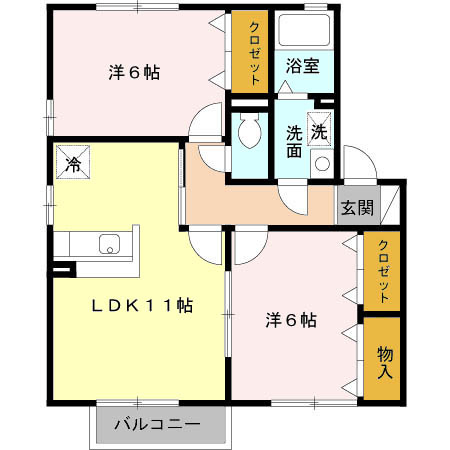 ハレアカラA棟の間取り