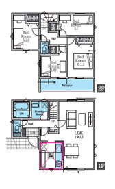 藤沢市本藤沢３期　新築戸建　全２棟１号棟の間取り