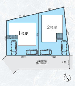 藤沢市本藤沢３期　新築戸建　全２棟１号棟の区画図