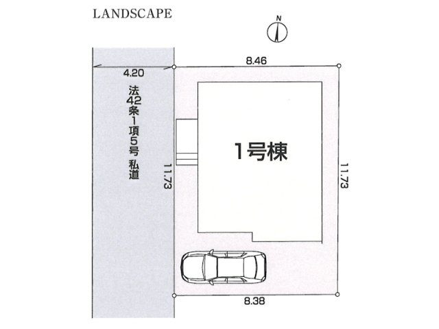 所沢市下安松 全1棟 新築分譲住宅 3,780万円の区画図