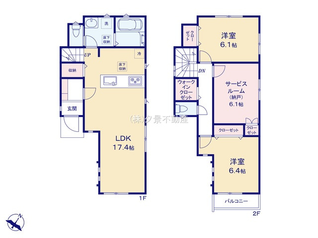 《仲介手数料無料》練馬区東大泉２丁目23-14新築一戸建て‎ミラスモの間取り