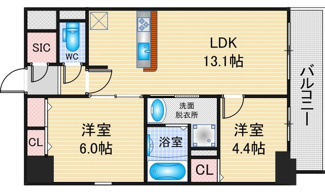 【間取り】 | S-RESIDENCE高岳clarity | 略図の為、現状優先