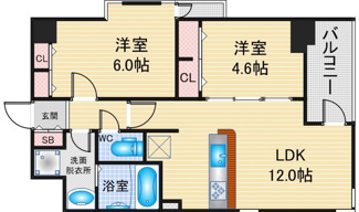 【間取り】 | S-RESIDENCE高岳clarity | 略図の為、現状優先