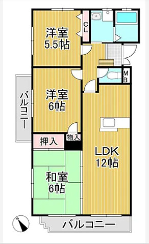 タモンズハートビレッジＡの間取り