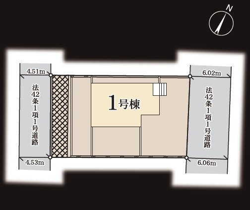 【区画図】 | 厚木市毛利台1丁目　新築分譲住宅  全1棟