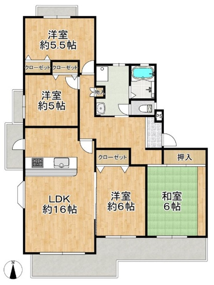 【間取り】 | コンフォール学園緑ヶ丘第1　19号棟