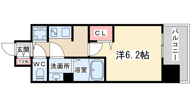 【間取り】 | プレサンス南森町駅前