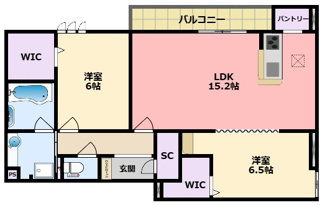 【間取り】 | D-ROOM甲子園口