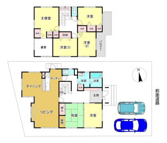 【間取り】 | 大津市雄琴北1丁目21-7　中古戸建 | 7LDKの間取り