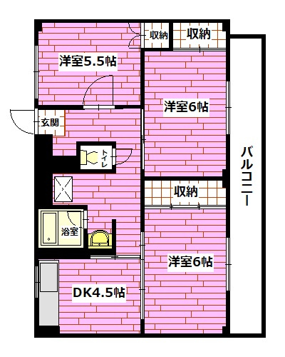 ビレッジハウス宮ヶ迫　1号棟の間取り