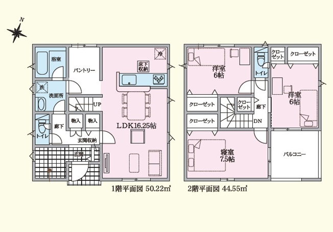 【区画図】 | 知多市金沢第３　2号棟【仲介手数料0円】