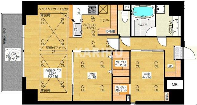 ブエナビスタ阿波座タワーの間取り