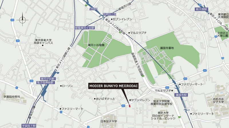 モディア文京目白台の地図