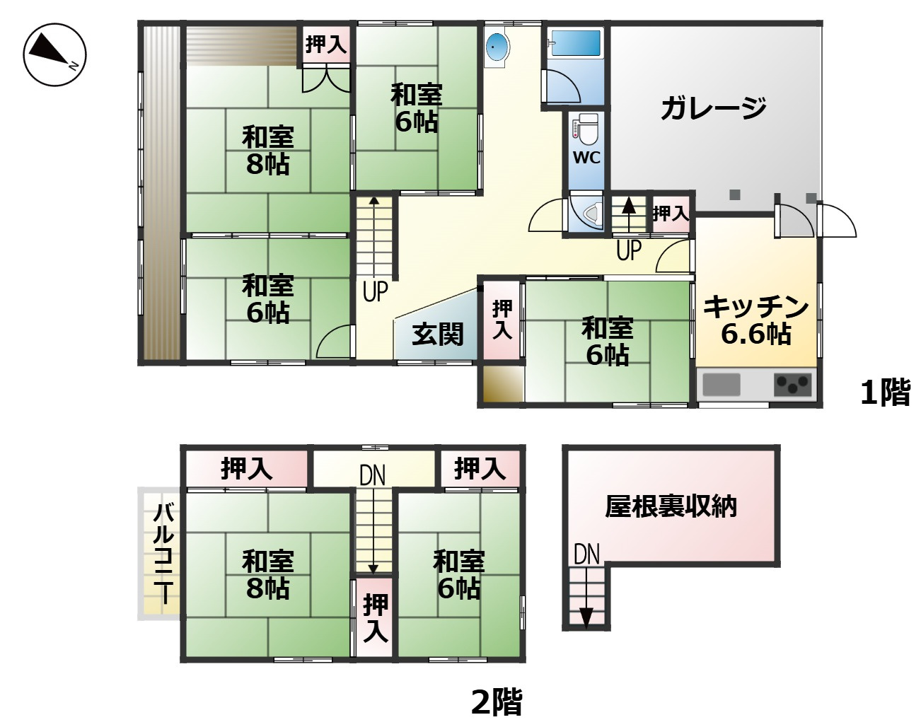 高島市安曇川町青柳中古戸建の間取り