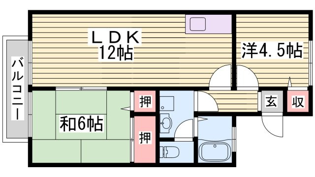 セジュール浜寺の間取り