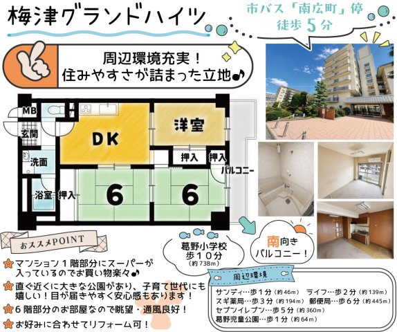 梅津グランドハイツの間取り
